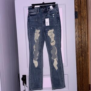 NWT judy blue straight shooter jean size 7/28